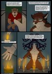 anthro blood bodily_fluids crying duo male male/male nude ritual tears text hunterramirez canid canine canis mammal marsupial mustelid otter wolf absurd_res comic hi_res url