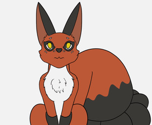 ambiguous_gender black_body black_fur cheek_tuft chest_tuft confusion dipstick_tail facial_tuft feral fur head_tilt leg_markings markings question_mark red_body red_fur simple_background socks_(marking) solo tail tail_markings tuft white_background white_body white_fur yellow_eyes tastytales nintendo pokemon generation_8_pokemon nickit pokemon_(species) 2023 2d_animation animated motion_tweening reaction_image