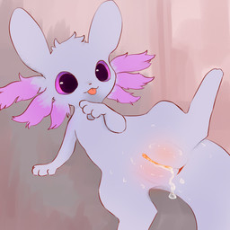 anus blep blush bodily_fluids body_blush cum cum_in_vagina cum_inside female feral genital_fluids genitals humanoid_genitalia humanoid_genitalia_on_feral humanoid_vulva humanoid_vulva_on_feral leaking_cum raised_arm raised_leg simple_background solo tongue tongue_out vulva vulva_blush snoiifoxxo rain_world videocult rivulet_(rain_world) slugcat 1:1