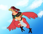 anthro balls big_balls big_penis bottomwear clothing femboy flying foreskin genitals ineffective_clothing ineffective_loincloth loincloth male penis sky skyscape solo the3dmilf nintendo tears_of_the_kingdom the_legend_of_zelda avian rito