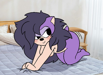 anthro blush breasts butt female fur hair mature_female nipples purple_body purple_hair smile solo stock_image_background tail four-pundo dic_entertainment sega sonic_the_hedgehog_(series) sonic_underground tamers12345's_sonic_underground queen_aleena_hedgehog eulipotyphlan hedgehog mammal digital_media_(artwork)