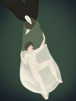 alternative_fashion black_hair condom drowning_in_cum duo emo erection femboy filled_condom hair held_up male micro not_furry_focus nude sexual_barrier_device simple_background trapped_in_condom wristband unknown_artist danny_(kitsunaki) human humanoid mammal 2020 3:4 hi_res