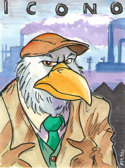 anthro clothing hat headgear headwear male solo suit amtrack88 icono accipitrid accipitriform avian bald_eagle bird eagle sea_eagle