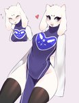 anthro breasts clothed clothing daww dress female fully_clothed fur grey_eyes heart_symbol legwear multicolored_clothing multicolored_dress no_underwear open_mouth open_smile purple_clothing purple_dress slit_dress smile solo thigh_highs two_tone_clothing two_tone_dress white_body white_clothing white_dress white_fur wide_hipped_female wide_hips fredek666 undertale undertale_(series) toriel boss_monster_(undertale) bovid caprine mammal digital_media_(artwork) hi_res