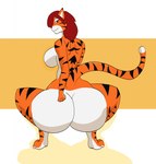 anthro breasts butt female solo y_shaped_butt_crack mr_jugger odile_nightingale felid mammal pantherine tiger hi_res