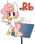 2015 4:5 blush english_text equid equine feathered_wings feathers female feral friendship_is_magic hair hasbro horn joycall3 mammal my_little_pony mythological_creature mythological_equine mythology pink_hair princess_celestia_(mlp) rubidium simple_background solar_panel solo text white_background white_body white_feathers winged_unicorn wings