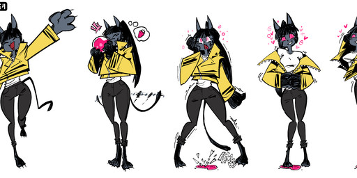 anthro bottomwear bra clothing dancing denim denim_bottomwear denim_clothing female female/female heart_symbol hypnosis hypnotic_eyes jacket jeans leather leather_clothing leather_jacket leather_topwear love love_potion mind_control pants shirt solo topwear underwear undressing 4five1 jackie_(4five1) felid feline mammal 2024 absurd_res hi_res