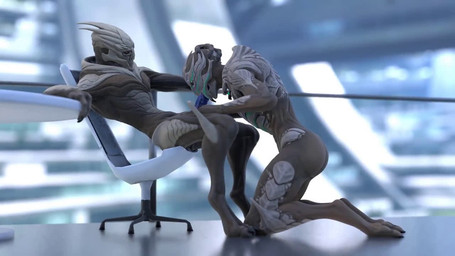 chair claws duo fellatio female fingering furniture genitals kneeling male male/female nude oral penile penis sex sitting vaginal vaginal_fingering scoota bioware electronic_arts mass_effect alien turian 16:9 3d_(artwork) 3d_animation animated digital_media_(artwork) no_sound short_playtime webm widescreen