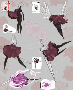 2_horns biped black_eyes breasts cloak clothed clothing eyelashes featureless_breasts featureless_crotch female fingers flower holding_clothing holding_melee_weapon holding_object holding_weapon horn melee_weapon nude plant pose solo standing thread weapon wings ssleepyflowers hollow_knight team_cherry hornet_(hollow_knight) arthropod 2025 absurd_res hi_res