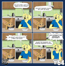 anthro humor kitchen male text ariesartist ben_(ariesartist) roger_(ariesartist) bird_dog canid canine canis domestic_dog fennec_fox fox hunting_dog labrador mammal retriever true_fox absurd_res alpha_channel comic english_text hi_res