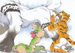 <3 anthro ball_fondling ball_licking balls big_balls black_nose blue_eyes blush breasts bulge butt canine cum cum_in_mouth cum_inflation cum_inside daigaijin feline fellatio female feral inflation interspecies kneeling knot knotting kung_fu_panda licking male mammal markings master_tigress master_viper messy nude oral oral_knotting oral_sex pussy red_eyes reptile saliva scalie sex size_difference snake straight styx_(jelomaus) tiger tongue
Rating: Explicit
Score: 38
User: RioluKid
Date: December 02, 2013