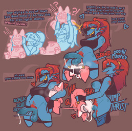 anthro anthro_on_anthro areola armpit_fetish armpit_sniffing balls blue_body blue_penis blush breasts clothed clothing crotch_sniffing detachable detachable_head detached_oral dialogue dominant dominant_gynomorph dominant_intersex duo eye_patch eyewear face_fucking fellatio genitals gynomorph gynomorph_penetrating heart_eyes heart_symbol humanoid_genitalia humanoid_penis intersex intersex_penetrating irrumatio looking_pleasured masturbation musk nipples oral oral_penetration panties panties_down partially_clothed penetration penile penile_masturbation penis penis_in_mouth phone_call pubes sex sniffing spiral spiral_eyes text underwear underwear_down xenopavilia undertale_(series) mad_mew_mew undyne domestic_cat felid feline felis fish mammal marine 2025 comic english_text