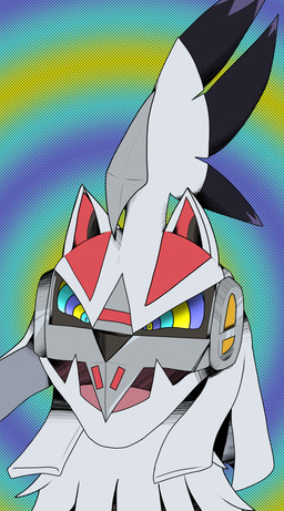 facing_forward gradient_background hypnosis hypnotized_eyes hypnotized_male mind_control open_mouth ringed_eyes simple_background caine_latrans_(artist) nintendo pokemon generation_7_pokemon legendary_pokemon pokemon_(species) silvally absurd_res hi_res