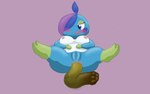 anthro anus blue_body blush breasts brown_feces colored_feces eyelashes feces feces_in_ass feces_pile feet female genitals hair hand_on_belly multicolored_body nipples pooping pooping_on_floor presenting pussy solo spread_legs spreading tongue tongue_out unusual_feces white_body yellow_feces drain_scat nintendo pokemon drizzile generation_8_pokemon pokemon_(species) scalie 2019 hi_res
