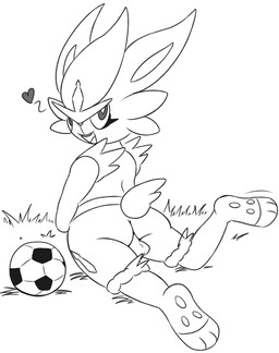 3_toes anthro backsack ball balls big_ears biped butt cheek_tuft facial_tuft feet genitals grass heart_symbol hindpaw looking_at_viewer looking_back looking_back_at_viewer male male_anthro nude nude_anthro nude_male open_mouth open_smile paws plant rear_view short_tail smile smiling_at_viewer soccer_ball solo tail teeth toes tuft mincheeto nintendo pokemon cinderace generation_8_pokemon lagomorph mammal pokemon_(species) 2026 absurd_res black_and_white digital_drawing_(artwork) digital_media_(artwork) hi_res monochrome