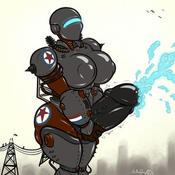 big_breasts big_penis bodily_fluids breasts cum ejaculation excessive_cum excessive_genital_fluids genital_fluids genitals gynomorph huge_breasts huge_penis humanoid_genitalia humanoid_penis hyper hyper_genitalia hyper_penis intersex machine masturbation nude penile penile_masturbation penis solo adjatha fallout microsoft liberty_prime_(fallout) humanoid robot robot_humanoid 1:1