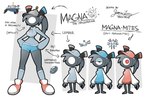 1_eye absurd_res accessory anthro bottomwear clothed clothing female footwear generation_1_pokemon generation_4_pokemon hair headgear headwear hi_res looking_at_viewer magna_(trinitroid) magnemite magneton magnezone model_sheet multiple_personalities nintendo pokemon pokemon_(species) ponytail shoes shorts simple_background socks solo split_personality sweater thick_thighs topwear trinitroid