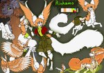 anthro clothed clothing female feral fur hair hengeyokai simple_background smile solo tail rinkamo asian_mythology east_asian_mythology japanese_mythology mythology wolfennecus(world) rinkamo_(character) canid canine mammal yokai absurd_res digital_media_(artwork) hi_res