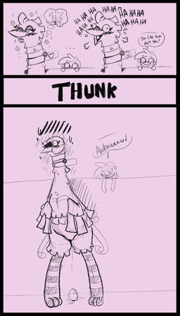 abs blush blush_lines blushing_profusely candy chocolate chocolate_egg dessert duo egg embarrassed exclamation_point fantasizing female feral flustered food heart_eyes heart_symbol larger_female male nervous_laugh oviposition pigeon_toed plushie puppet semi-anthro size_difference smaller_male frostedscales shane_frost 882_puppet_avenue shane_frost_(shane_frost) tootie_the_bird animate_inanimate avian living_plushie comic hi_res sketch