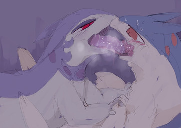 3_fingers 3_toes ambiguous_gender bedroom_eyes blue_body blue_fur blush blush_lines bodily_fluids caressing cute_fangs drooling duo fangs feet feral fingers flustered french_kissing fur glistening glistening_tongue grey_body grey_fur half-closed_eyes hand_holding hand_on_chest hindpaw kissing lidded_eyes light_belly looking_at_another looking_down lying markings multicolored_body multicolored_fur narrowed_eyes on_back on_top on_top_of open_mouth paws pink_tongue pointy_ears prick_ears pupils purple_background purple_body purple_eyelids purple_fur purple_markings red_eyes red_markings saliva saliva_on_tongue saliva_string seductive simple_background slit_pupils snaggle_tooth snout sweat sweatdrop teeth toes tongue two_tone_body two_tone_fur yellow_body yellow_fur winte nintendo pokemon pokemon_legends_arceus generation_2_pokemon generation_8_pokemon hisuian_form hisuian_typhlosion pokemon_(species) regional_form_(pokemon) typhlosion 2022 colored_sketch sketch