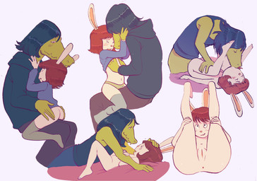 adult_on_young age_difference anthro anus black_hair blind blush bottomless butt clothed clothing disability dry_humping duo eye_contact female flat_chested fondling french_kissing genitals hair interspecies kissing larger_male loli looking_at_another looking_pleasured male male/female multiple_positions navel nude older_male panties red_hair simple_background size_difference smaller_female underwear vulva white_background young young_anthro younger_female tbrainrot arthur_(series) bzeh_(bzeh) marina_datillo crocodile crocodilian lagomorph leporid mammal rabbit reptile scalie hi_res