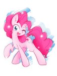 blue_eyes cutie_mark female feral hair long_hair one_eye_closed pink_hair simple_background solo wink akainu7 friendship_is_magic hasbro my_little_pony pinkie_pie_(mlp) earth_pony equid equine horse mammal pony 2017 3:4 hi_res