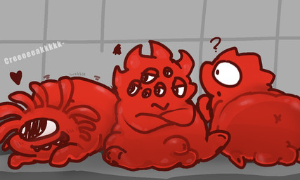 annoyed anthro anticipation anus balls big_butt butt candy confusion dessert food genitals group gummy_(food) male male/male penis red_body shaking_butt translucent translucent_body trio nakeilyar jelly_band jelly_defense fatello mr._jellicious spiky_jr food_creature goo_creature gummy_creature living_candy