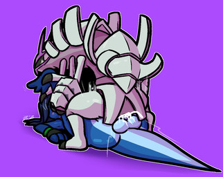 3_toes amazon_position anal anal_penetration anthro anthro_on_anthro anthro_penetrated anthro_penetrating anthro_penetrating_anthro balls big_butt black_claws black_sclera blue_balls blue_body blue_penis blue_scales blush bodily_fluids butt claws clothing cum cum_from_ass cum_in_ass cum_inside cum_on_balls cum_on_penis erection exoskeleton feet female female_on_top female_penetrated fingerless_gloves genital_fluids genitals gloves green_clothing green_gloves green_handwear grey_body grey_exoskeleton grey_eyes handwear head_grab legs_up lying male male/female male_on_bottom male_penetrating male_penetrating_female motion_lines nude on_back on_bottom on_top penetration penis purple_background purple_body purple_exoskeleton scales sex simple_background thick_thighs toe_claws toes ultilix nintendo pokemon ulti_(ultilix) generation_7_pokemon golisopod lizard pokemon_(species) reptile scalie 2025