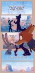 absurd_res anthro black_kitty canid canine clothed clothing comic disney english_text female fox green_eyes hi_res judy_hopps lagomorph leporid male mammal nick_wilde purple_eyes rabbit red_fox text true_fox zootopia