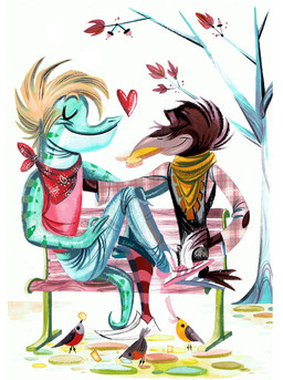 acorn anthro bench blonde_hair bottomwear bread clothed clothing denim denim_bottomwear denim_clothing duo eyes_closed feathers food footwear fruit hair heart_symbol jeans kerchief leaf male male/male nut_(fruit) on_bench pants plant shirt shoes simple_background tank_top toast topwear tree becky_dreistadt corbin_(corbinbusker) travis_(therapetor) avian bird corvid corvus_(genus) crow dinosaur dromaeosaurid oscine passerine prehistoric_species reptile scalie theropod velociraptor 2008