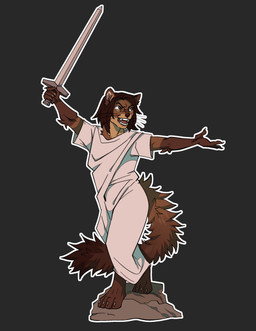 4_fingers 4_toes ambiguous_anthro ambiguous_gender anthro black_background black_whiskers brown_hair brown_iris brown_nose claws clothed clothed_ambiguous clothing feet female finger_claws fingers fully_clothed fully_clothed_ambiguous hair melee_weapon open_mouth simple_background solo standing sword the_motherland_calls toe_claws toes toga unsigned weapon whiskers white_toga gala_bobs domestic_cat felid feline felis mammal 2023 cel_shading digital_media_(artwork) hi_res inspired_by_formal_art paint_tool_sai_(artwork) russian_description shaded female_(lore)