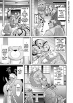 age_difference anthro group male overweight prostitution tail text traducted young young_anthro young_male mega_(artist) komurasaki_(character) bear domestic_pig felid mammal pantherine suid suina sus_(pig) tiger wild_boar english_text hi_res monochrome