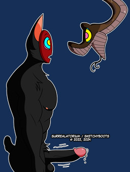 anthro balls big_penis black_body black_fur bodily_fluids broad_shoulders brown_body brown_scales copyright_symbol duo erection eye_contact feral forked_tongue fur genital_fluids genitals hypnosis hypnotic_eyes looking_at_another male male_focus mask mind_control nipples nude nude_anthro nude_male open_mouth outline penis precum red_mask ringed_eyes scales short_tail side_view simple_background symbol tail text tongue transparent_background white_outline jungle_fox surrealatorium the_jungle_book abraham_wayne kaa_(jungle_book) domestic_cat felid feline felis indian_python mammal python reptile scalie snake 2024 absurd_res alpha_channel animated artist_collaboration artist_name half-length_portrait hi_res portrait