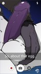 anthro ball_grab balls genital_focus genitals humanoid_genitalia humanoid_penis male nude penis penis_focus presenting presenting_penis purple_penis solo text underscore_b napoleon_(underscore-b) avian bird penguin hi_res