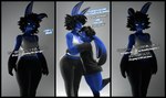 anthro big_breasts black_body black_bottomwear black_clothing black_fur black_hair black_pants blue_body blue_eyes blue_fur bottomwear breasts cheek_tuft clothing dialogue duo facial_tuft female fur glaring_at_viewer hair hug i_love_you long_ears looking_at_viewer multicolored_body multicolored_fur pants text threatening threatening_viewer threatening_words topwear tuft two_tone_body two_tone_fur white_clothing white_topwear conditional_dnp domibun warfare_machine domi_(domibun) tuzumi_(domibun) lagomorph leporid mammal rabbit 2024 3d_(artwork) absurd_res digital_media_(artwork) english_text hi_res japanese_text source_filmmaker_(artwork) daughter_(lore) mother_(lore) mother_and_child_(lore) mother_and_daughter_(lore) parent_(lore) parent_and_child_(lore) parent_and_daughter_(lore)