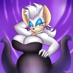 anthro big_breasts breasts cleavage clothed clothing cosplay female huge_breasts looking_at_viewer smile solo superix disney sega sonic_the_hedgehog_(series) the_little_mermaid_(1989) rouge_the_bat ursula_(disney) bat mammal 1:1 2014 absurd_res crossover hi_res