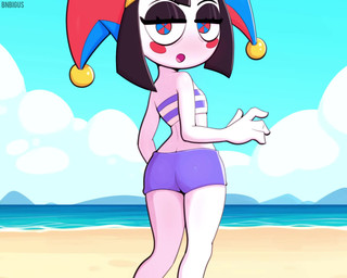 4_fingers abdominal_bulge announcing_orgasm anthro asphyxiation beach bedroom_eyes big_penis blush bodily_fluids breasts choking clothed clothing cum cum_from_vagina cum_in_vagina cum_inflation cum_inside drooling duo female female_penetrated fingers flat_chested genital_fluids genitals hair huge_penis inflation leaking_cum looking_pleasured male male/female male_penetrating male_penetrating_female mostly_submerged narrowed_eyes orgasm pattern_clothing pattern_topwear penetration penile penile_penetration penis penis_in_vagina pubic_stubble rough_sex saliva scribble_eyes seductive sex shaved_pussy shocked short_hair small_breasts spread_legs spreading striped_clothing striped_topwear stripes swimming_trunks swimwear teeth tongue tongue_out topwear vaginal vaginal_fluids vaginal_penetration white_body bnbigus thebredfactory_(va) glitch_productions the_amazing_digital_circus jax_(tadc) pomni_(tadc) humanoid lagomorph leporid mammal rabbit 2025 5:4 animated hi_res long_playtime sound webm