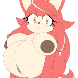 anthro areola belly big_areola big_belly big_breasts big_butt breasts butt female huge_breasts looking_at_viewer mature_female montgomery_glands navel nipples nude nude_female outie_navel pregnant pregnant_female simple_background smile smiling_at_viewer solo tail white_background yellow_eyes raccoonshinobi sega sonic_the_hedgehog_(series) the_murder_of_sonic_the_hedgehog conductor's_wife_(sonic) akita canid canine canis domestic_dog mammal spitz 1:1 hi_res