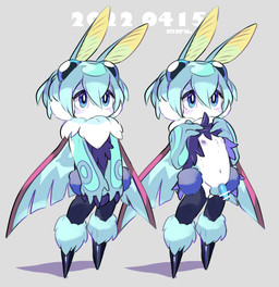 anthro balls blue_eyes blue_hair blue_penis censor_bar clothed clothing clothing_lift dress dress_lift flaccid genitals hair ineffective_censorship male navel neck_tuft penis simple_background solo standing tapering_penis tuft wings maru_show mothman_(maru_show) arthropod insect lepidopteran moth censored hi_res multiple_scenes
