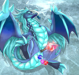 anal anal_penetration anus blue_body blue_eyes blue_hair blue_scales claws double_penetration female feral fur genitals hair horn looking_at_viewer membrane_(anatomy) membranous_wings penetration scales simple_background smile solo spread_legs spreading tail teeth vaginal vaginal_penetration vulva wings backsash dota european_mythology mythology valve valve_corporation auroth_the_winter_wyvern dragon mythological_creature mythological_scalie scalie western_dragon wyvern 2018 absurd_res digital_media_(artwork) hi_res
