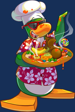 aloha_shirt banana boots brown_boots brown_clothing brown_footwear candy carrot cheese chef_hat clothing collared_shirt dairy_products dessert eyewear floral_print food footwear fruit fur green_body green_fur hat headgear headwear holding_food holding_object holding_pizza lollipop male multicolored_clothing open_mouth pattern_clothing pattern_shirt pattern_topwear pizza plant print_clothing print_shirt print_topwear red_clothing red_shirt red_topwear shirt shoes solo sunglasses teeth toony topwear two_tone_clothing upper_teeth_only vegetable white_clothing white_hat white_headwear unknown_artist club_penguin rookie_(club_penguin) avian bird penguin absurd_res alpha_channel hi_res official_art