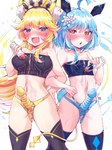 alternative_fashion big_breasts blonde_hair blue_eyes blue_hair blush breasts duo fangs female gyaru hair huge_breasts j-fashion long_hair lube navel open_mouth sex_toy short_hair small_breasts teeth yellow_eyes yeon-kun sanrio show_by_rock!! rararin_(show_by_rock!!) uiui_(show_by_rock!!) animal_humanoid caracal_humanoid felid felid_humanoid feline feline_humanoid humanoid lagomorph lagomorph_humanoid leporid_humanoid mammal mammal_humanoid rabbit_humanoid hi_res