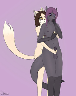 anthro balls belly bodily_fluids covering covering_mouth covering_own_mouth covering_self curly_hair duo erection female fingers fur genital_fluids genitals gills hair handjob head_on_shoulder hug hugging_another hugging_from_behind long_hair looking_at_another looking_at_partner male male/female nipples non-mammal_balls non-mammal_ears non-mammal_hair non-mammal_nipples nude open_mouth penile penis piercing precum sex simple_background smile smiling_at_another smiling_at_partner stroking_penis tail tail_hug tuft cinya gatita_(cinya) mittens_(hopefulshark) domestic_cat felid feline felis fish mammal marine scalie shark absurd_res hi_res