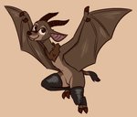 anthro brown_body brown_fur featureless_crotch fur fusion horn male mostly_nude simple_background smile solo tan_background theblueberrycarrots chico_(fuel) deke_(ittybittykittytittys) antelope bat bovid hybrid mammal megabat 2020