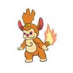 1:1 2017 4_fingers absurd_res alien ambiguous_gender blue_eyes chimchar crossover digital_drawing_(artwork) digital_media_(artwork) disney experiment_(lilo_and_stitch) fingers fire flaming_tail fur generation_4_pokemon gloves_(marking) hi_res hybrid lilo_and_stitch markings nintendo orange_body orange_fur pink_nose pokemon pokemon_(species) pop_(stitch!) simple_background solo standing stitch! tail tombola1993 white_background