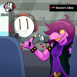 5_fingers aircraft anthro blue_body blue_hair bracelet chair clothed clothing electronics female female_anthro fingers freckles furniture gesture group hair hand_gesture headgear headphones headset helicopter jewelry male male_human muscular muscular_anthro muscular_arms muscular_female purple_body purple_hair sharp_teeth simple_eyes stick_figure teeth text thumbs_up vehicle white_body yellow_eyes yellow_teeth mr._.venon deltarune henry_stickmin undertale_(series) charles_calvin henry_stickmin_(character) kris_dreemurr susie_(deltarune) human mammal reptile scalie 1:1 2025 crossover digital_media_(artwork) english_text hi_res