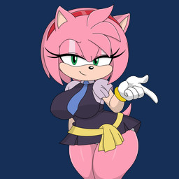 accessory anthro big_breasts breasts clothed clothing dress eyelashes female fur gloves green_eyes hair handwear looking_at_viewer necktie panties pink_body school_uniform side_boob simple_background smile smiling_at_viewer solo tail thick_thighs transparent_background underwear uniform wide_hips the-sonic-x sega sonic_the_hedgehog_(series) amy_rose eulipotyphlan hedgehog mammal alpha_channel digital_media_(artwork) hi_res
