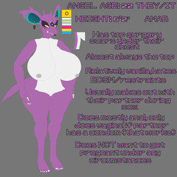 agender_pride_colors anthro big_breasts blush breasts ear_piercing ear_ring earrings_only female genitals huge_breasts lgbt_pride lipstick makeup mascara mastectomy_scar pansexual piercing pokemorph pride_colors purple_body ring_piercing scar solo vulva jospehvan nintendo pokemon angel_(jospehvan) generation_1_pokemon nidoking pokemon_(species) 1:1 hi_res model_sheet agender_(lore) intersex_(lore)