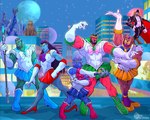 city female male muscular muscular_male pastel_colors sailor_moon_costume sailor_moon_parody vivern rickleone sailor_moon_(series) bear canid canine canis hybrid kobold mammal orc wolf 5:4 absurd_res hi_res