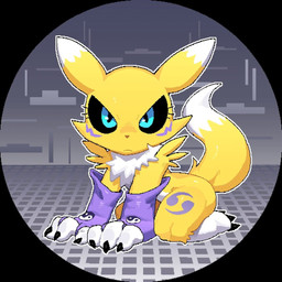 3_fingers ambiguous_gender anthro arm_tuft black_body black_claws black_nose black_sclera blue_eyes butt claws clothed clothed/nude clothing countershading double_tomoe eyelashes fingers fluffy frown fur fur_markings grey_background kneeling leg_markings long_ears long_tail looking_at_viewer markings neck_tuft nude on_ground purple_body purple_clothing purple_fur shoulder_tuft simple_background solo tail thick_thighs thigh_markings tomoe_(symbol) tuft white_body white_countershading white_fur wide_hips yellow_body yellow_fur yin_yang lilmoonie bandai_namco digimon canid digimon_(species) mammal renamon 1:1 colored digital_media_(artwork) pixel_(artwork) shaded
